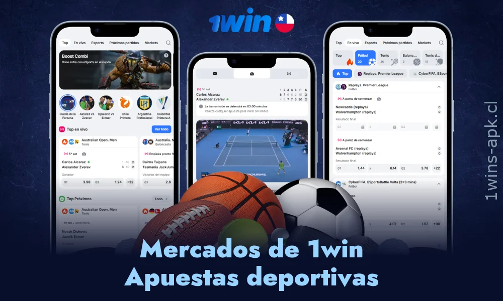1win ofrece apuestas deportivas prepartido, en vivo y a largo plazo, ideales para jugadores chilenos novatos y experimentados